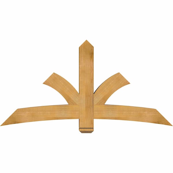 Ekena Millwork Davenport Rough Sawn Timber Gable Bracket, Western Red Cedar, 72"W x 36"H x 6"D x 6"F, 12/12 Pitch GBW072X36X0606DAV00RWR - main